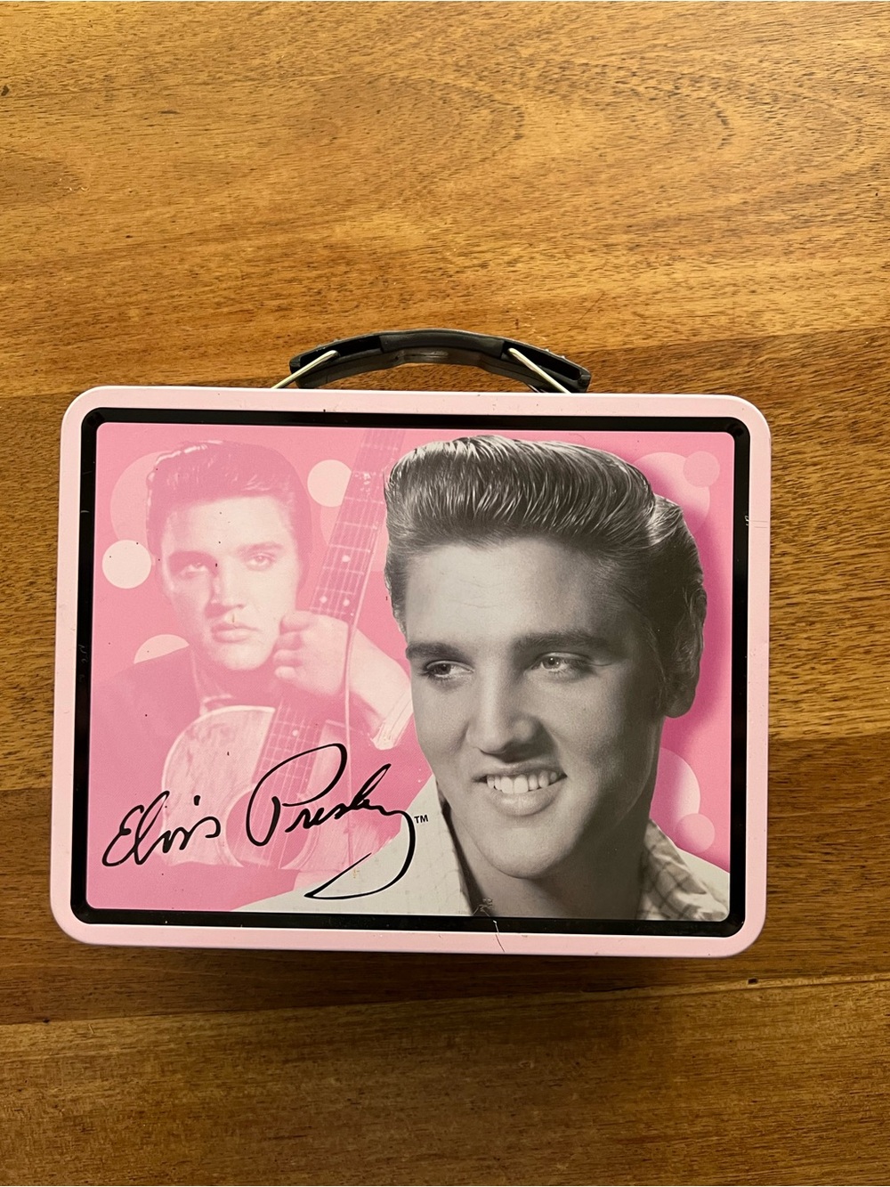 Elvis Presley Pink Retro Metal Lunchbox